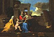POUSSIN, Nicolas Holy Family on the Steps af Sweden oil painting artist